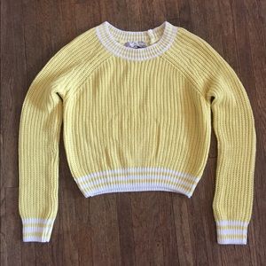 NEW Pink Rose Vintage Yellow Sweater